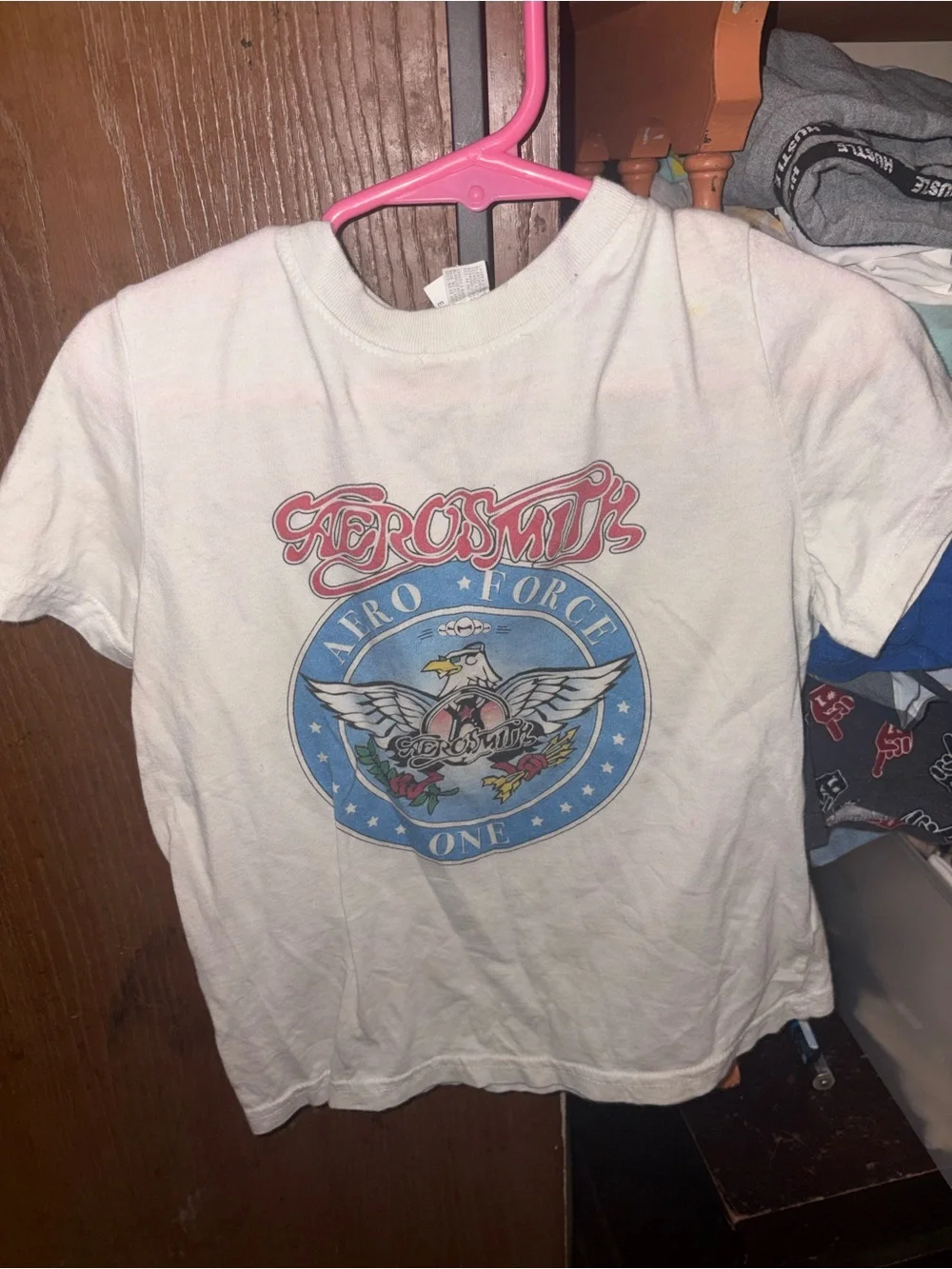 Gymboree White Tee with Red and Blue Aero Force Graphic